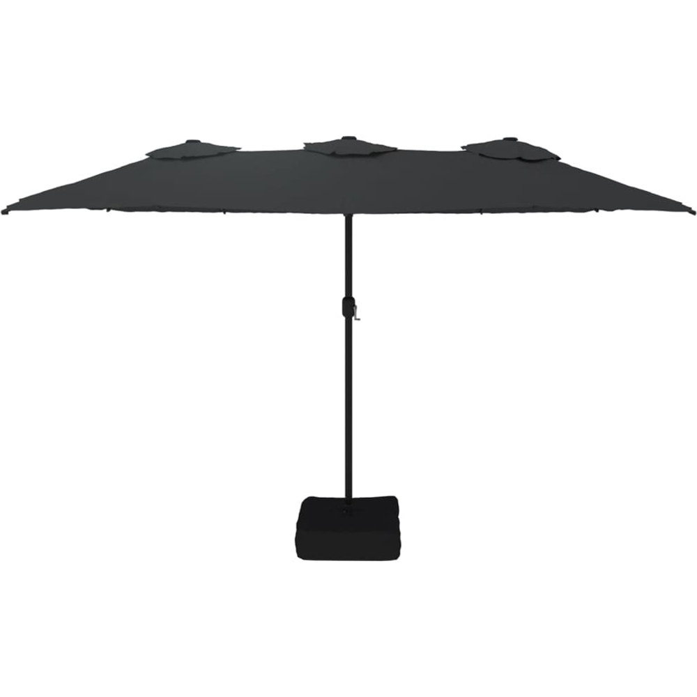 vidaXL Black Double Head Parasol 4.5 x 2.6m Image 2