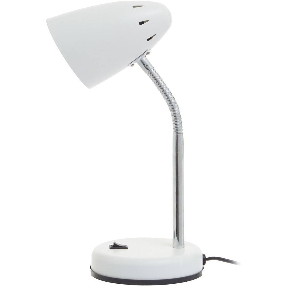 Premier Housewares Flexi Matte White Desk Lamp Image 1