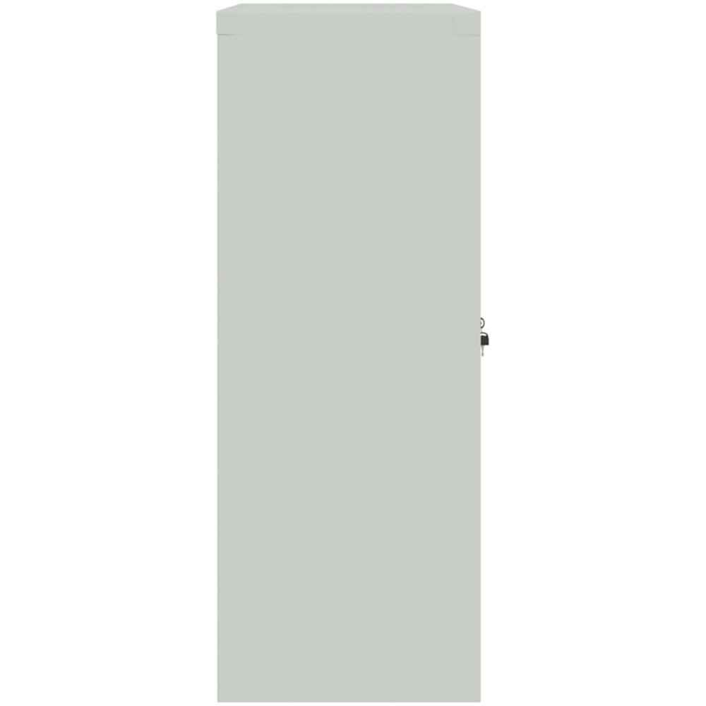 vidaXL 2 Door 3 Shelf Light Grey Powder Coated Steel Lockable File Cabinet Image 5