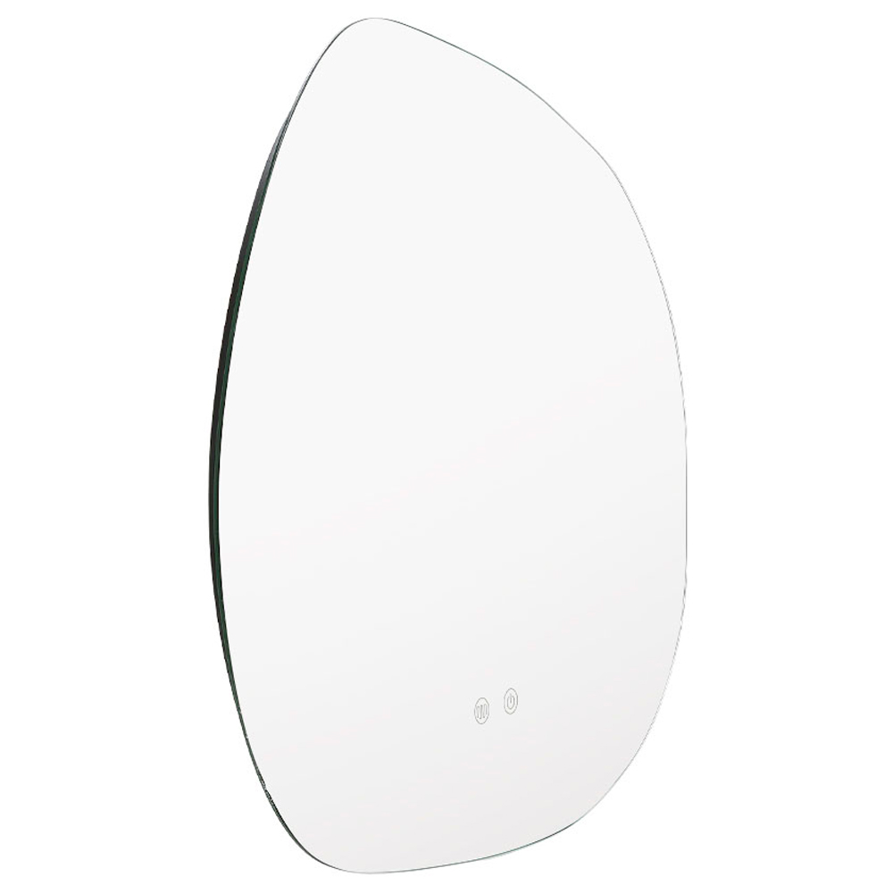Living and Home White Frameless Irregular LED Wall Mirror 57.5 x 60cm Image 4