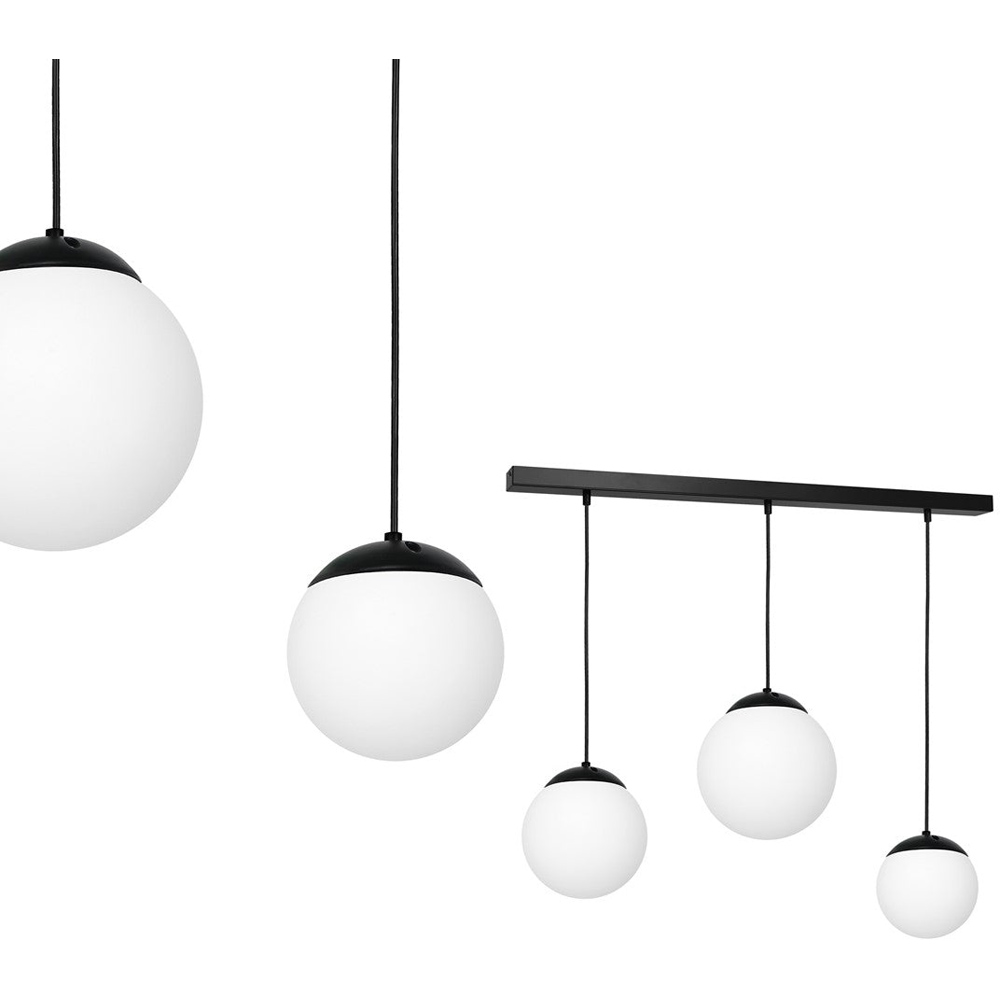 Milagro Lima Down Black Pendant Lamp 230V Image 2