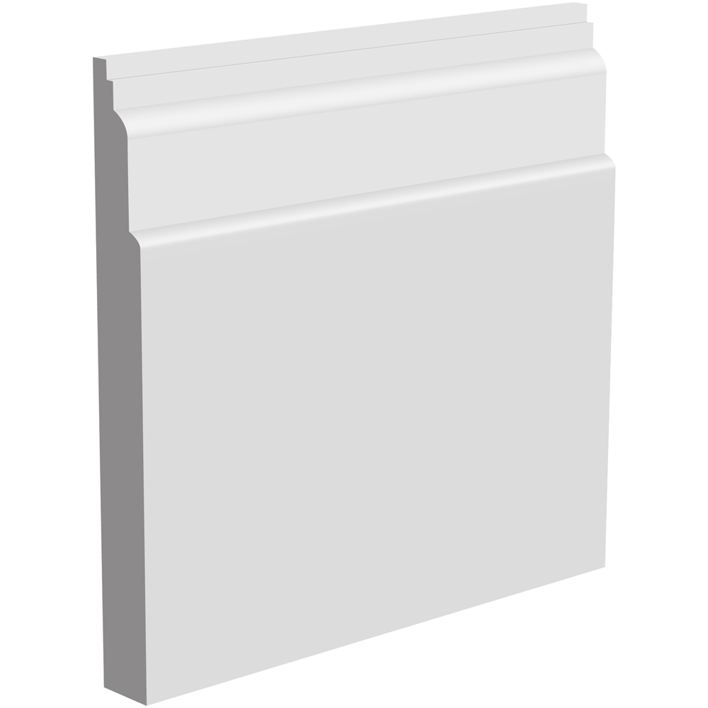 National Skirting White Oslo Primed Skirting Board 18mm 170 x 3040mm Image 1