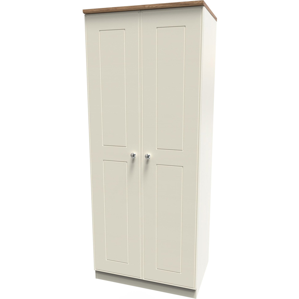 Crowndale Victoria 2 Door Cream Ash and Oak Wardrobe Image 4