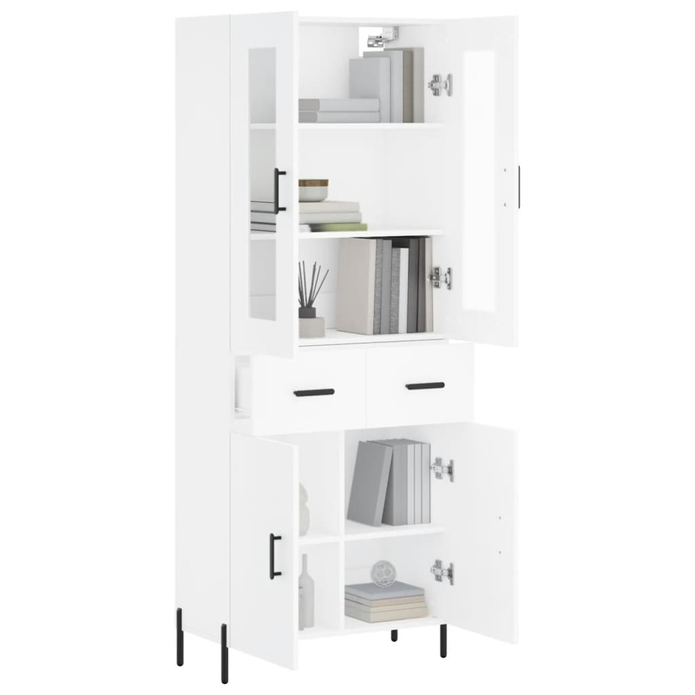 vidaXL 4 Door 2 Drawer White Highboard Image 3