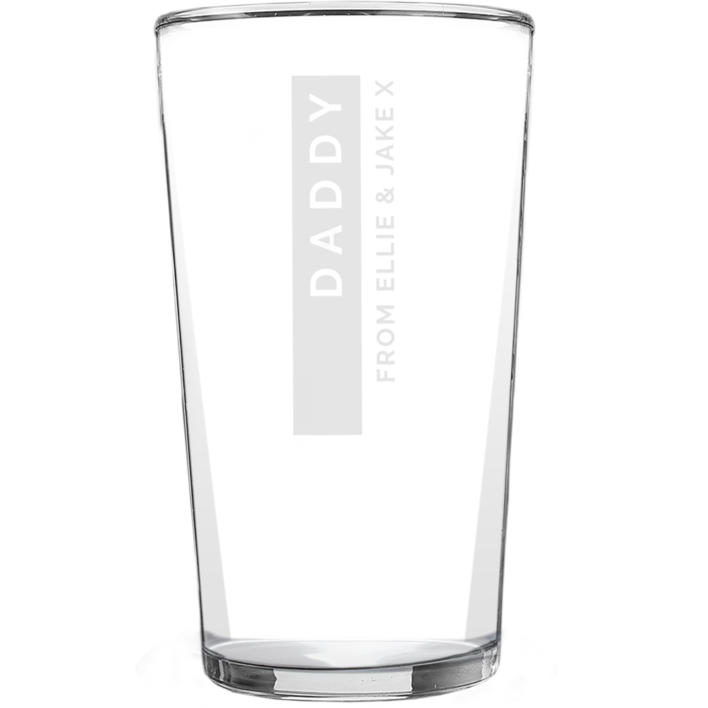 Personalised Memento Personalised Free Text Pint Glass Image 1