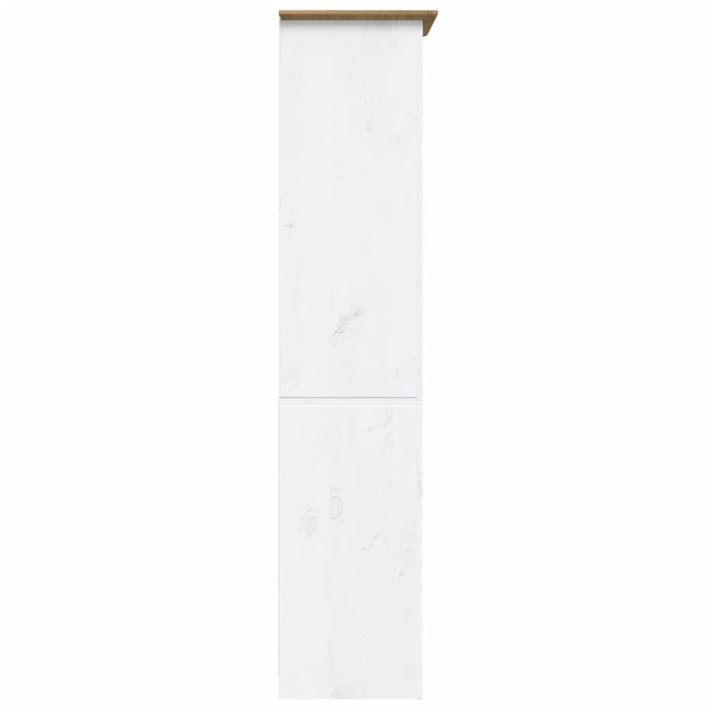 vidaXL Boho 5 Shelf Brown Solid Pine Wood Bookcase Image 4