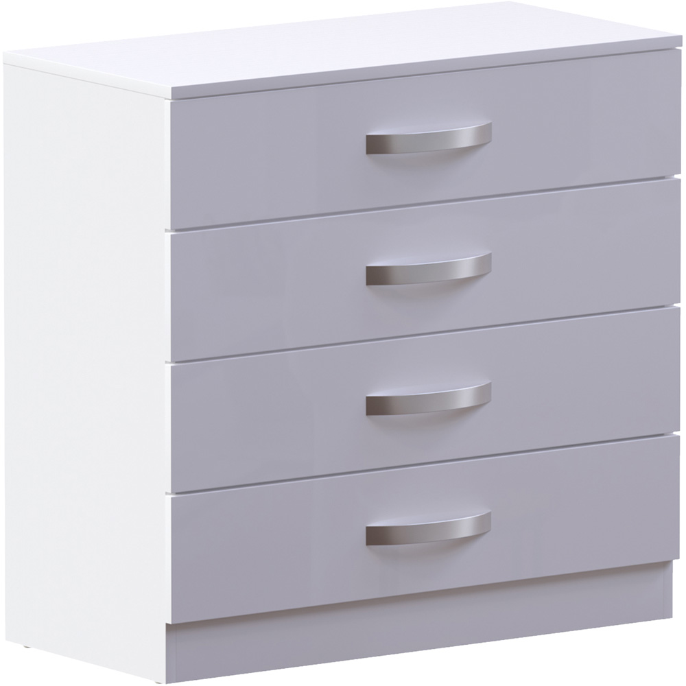 Vida Designs Hulio 4 Drawer White Chest of Drawers Image 2
