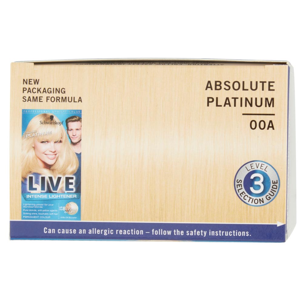 Schwarzkopf LIVE Intense Highlighter Absolute Platinum 00A Permanent Hair Dye Image 6