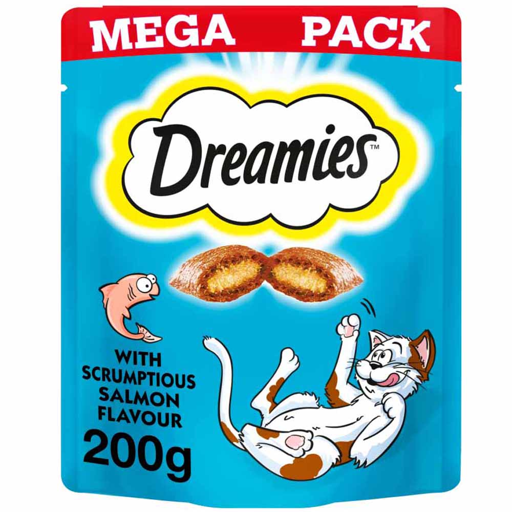 Dreamies Cat Treats with Salmon Mega Pack 200g Image 1
