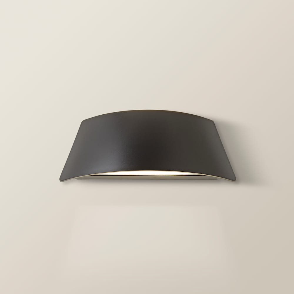 ValueLights John Matte Black Curved LED Outdoor Wall Downlight Image 4