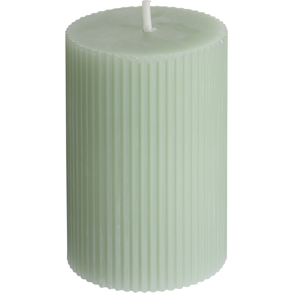 Wilko Ribbed Candle Sage Image 2