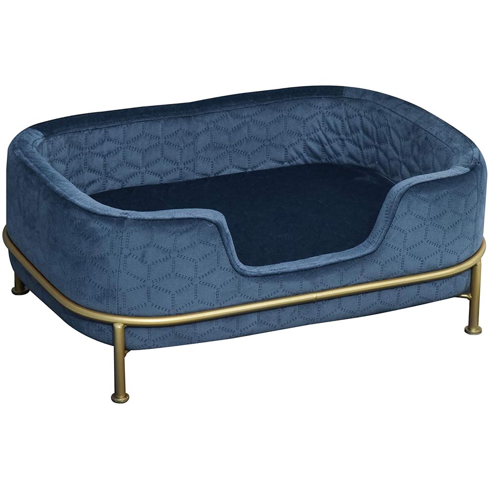 PawHut Pet Sofa Dog Bed Couch Blue Image 1