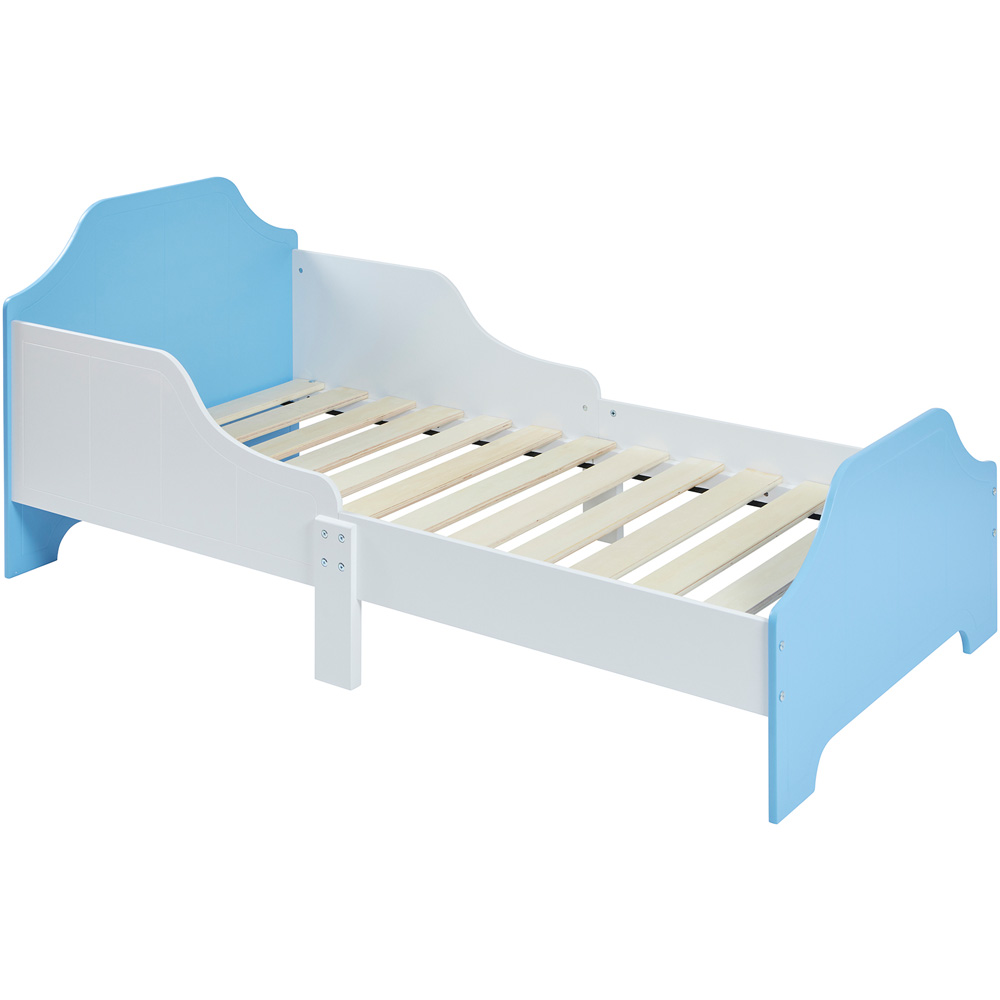 Liberty House Toys Dual Tone White and Blue Toddler Bed Image 2