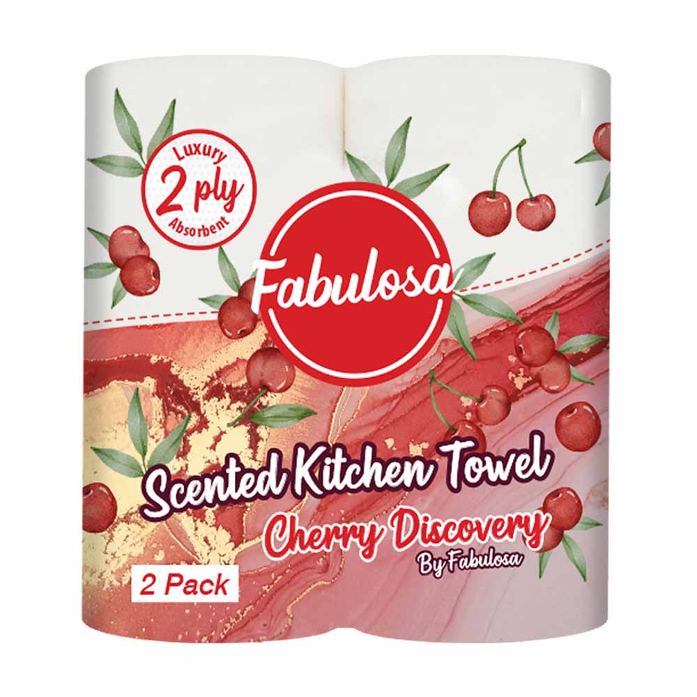 Fabulosa Scented Kitchen Towel Cherry Discovery 2pk Image