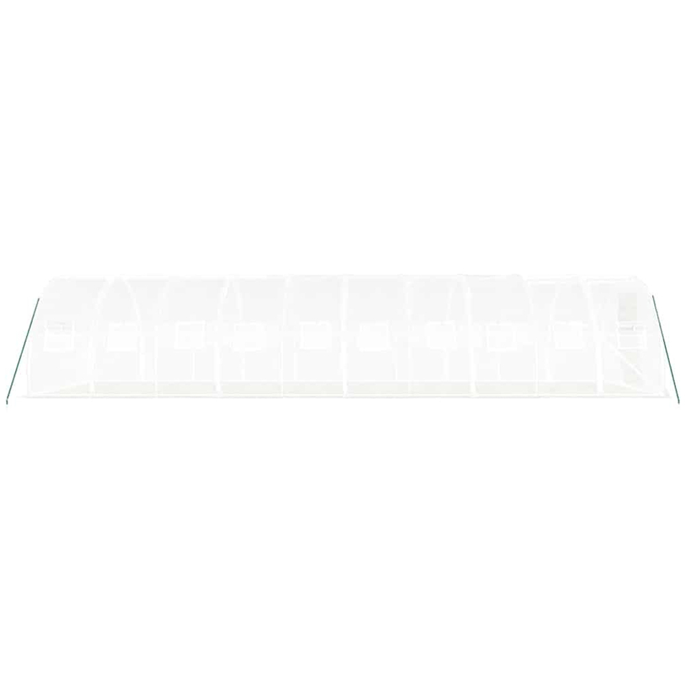 vidaXL White Polyethylene Galvanised Steel Frame 32.8 x 9.8ft Greenhouse Image 4