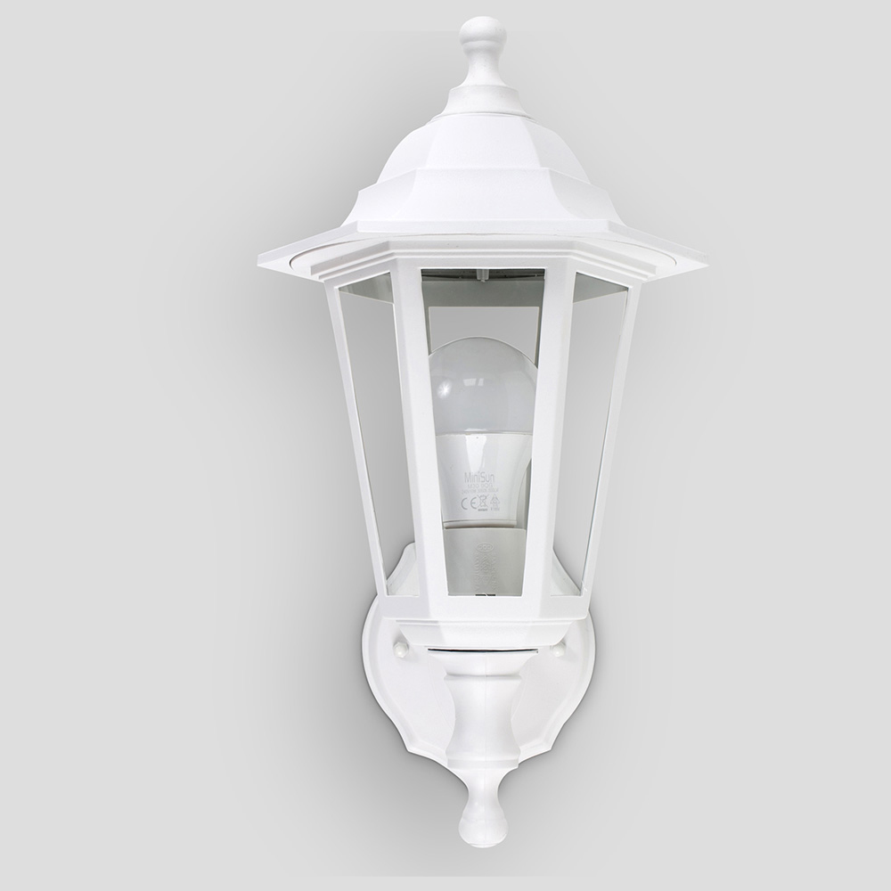 ValueLights Outdoor White Up and Down Wall Lantern Image 5