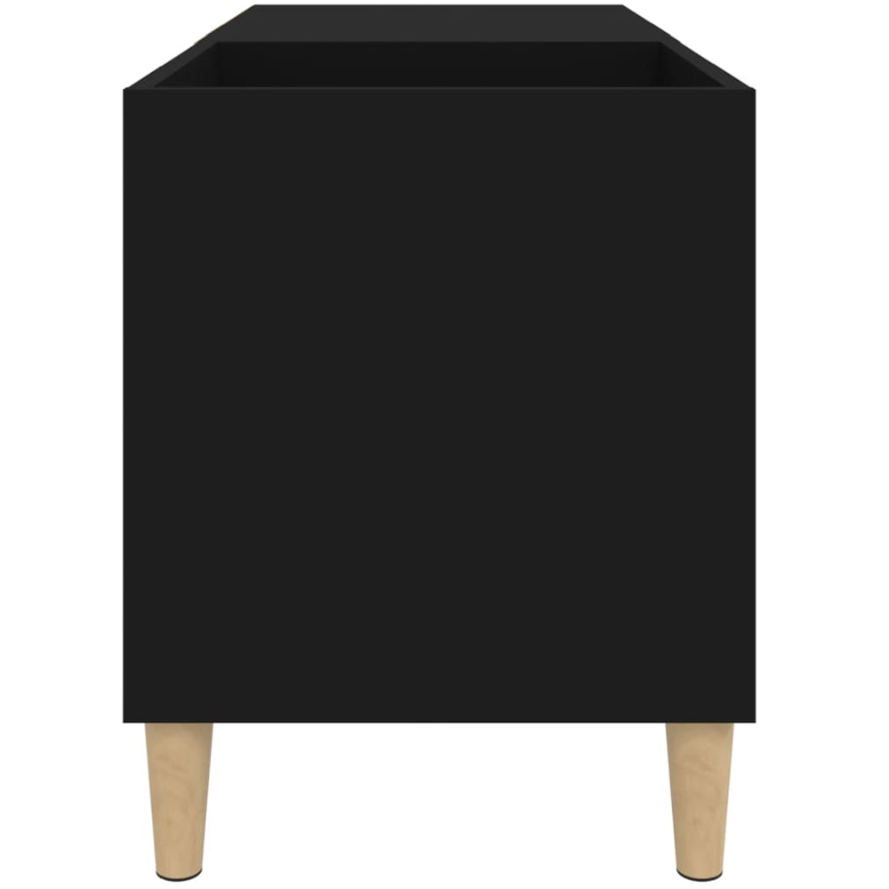 vidaXL 2 Shelf Black Record Cabinet Image 3