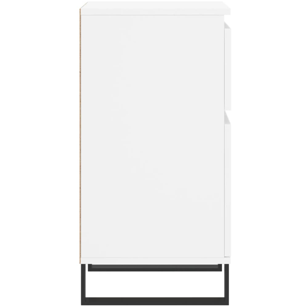 vidaXL Single Door Single Drawer White Sideboard Set of 2 Image 7