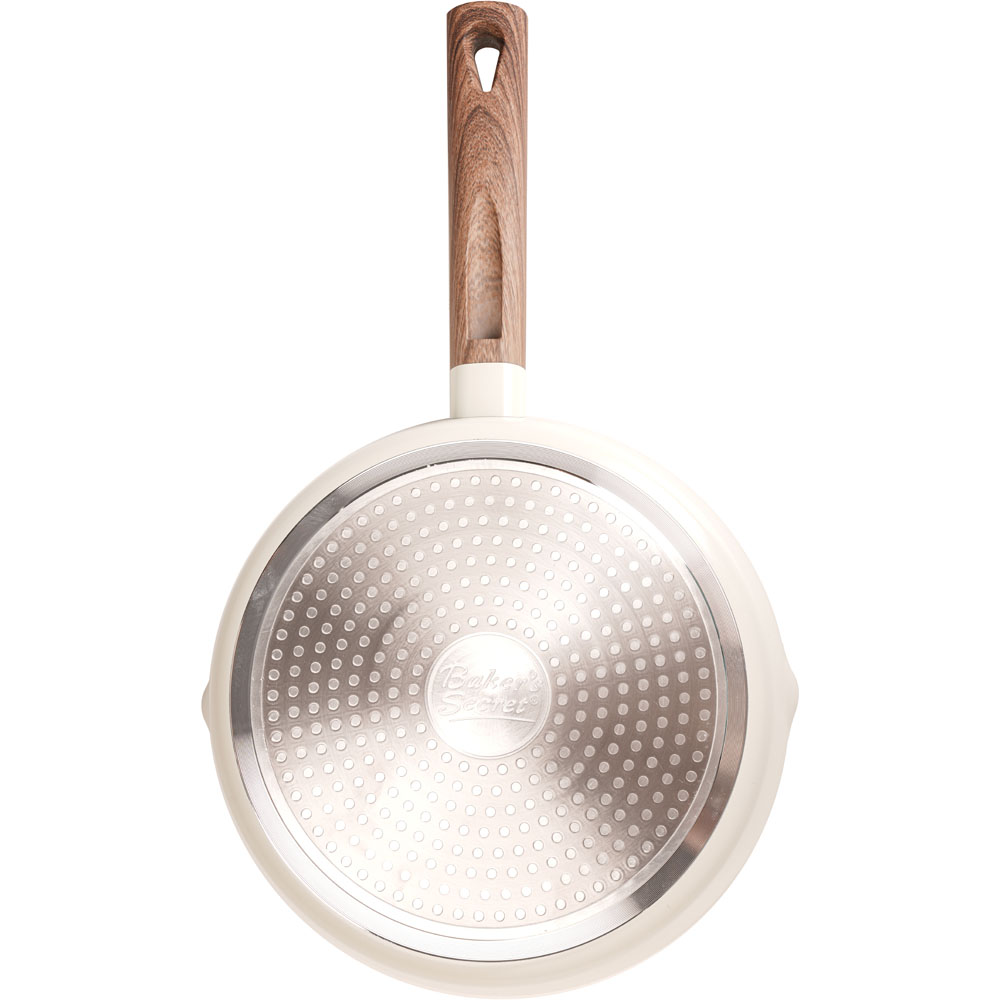 Baker's Secret 24cm Cream Wooden Handle Frying Pan Image 5
