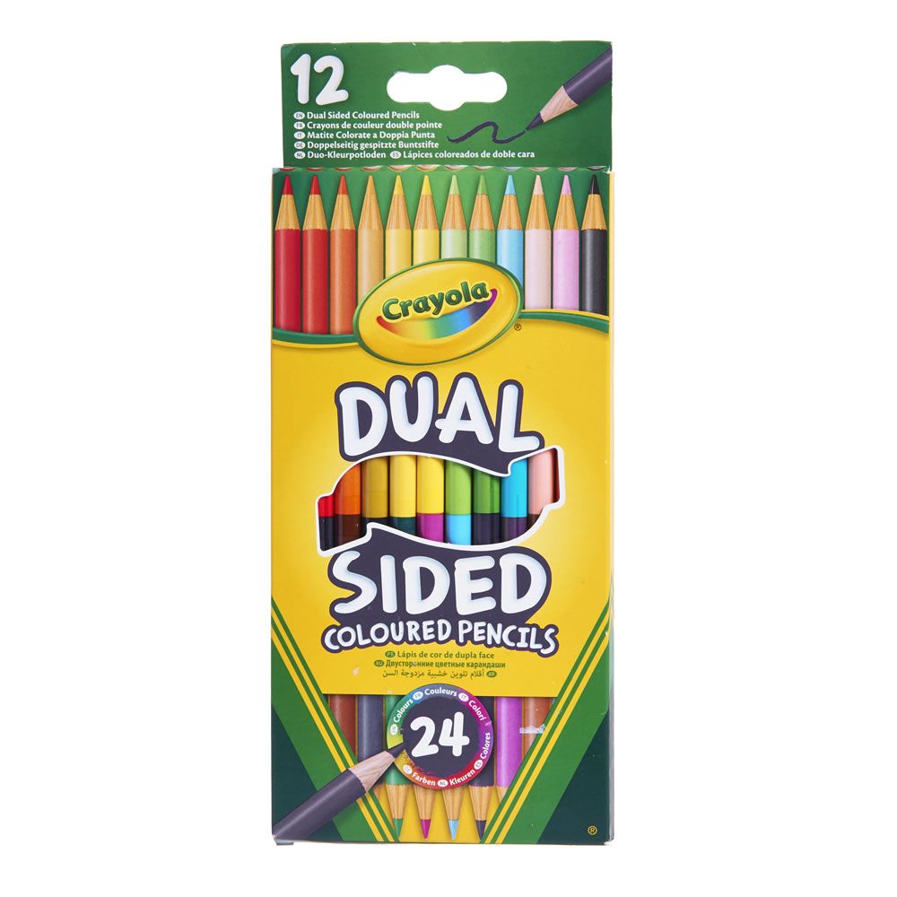 Crayola 2 Dual-sided Double Ended Colouring Pencils 12 Pencils 24 Colours for sale online 