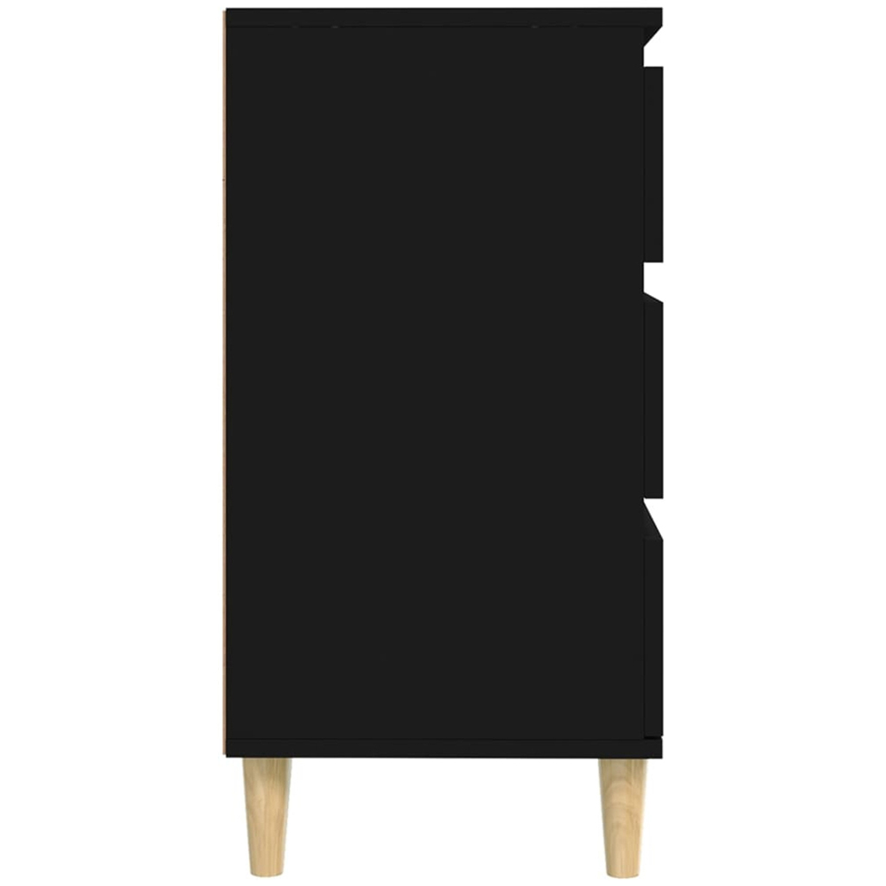 vidaXL 3 Drawer Black Sideboard Image 7