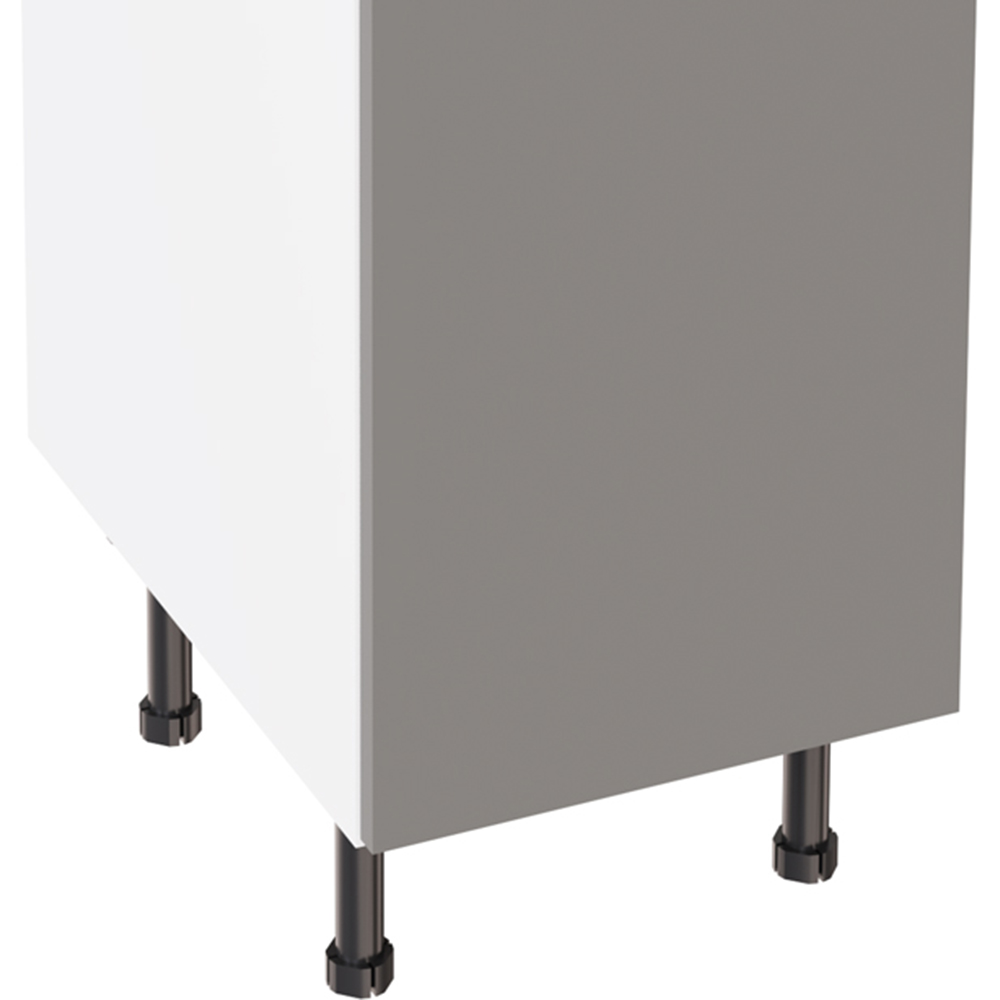 Kitchen Kit J-Pull Gloss Dust Grey Drawerline Base Cabinet 400mm Image 3