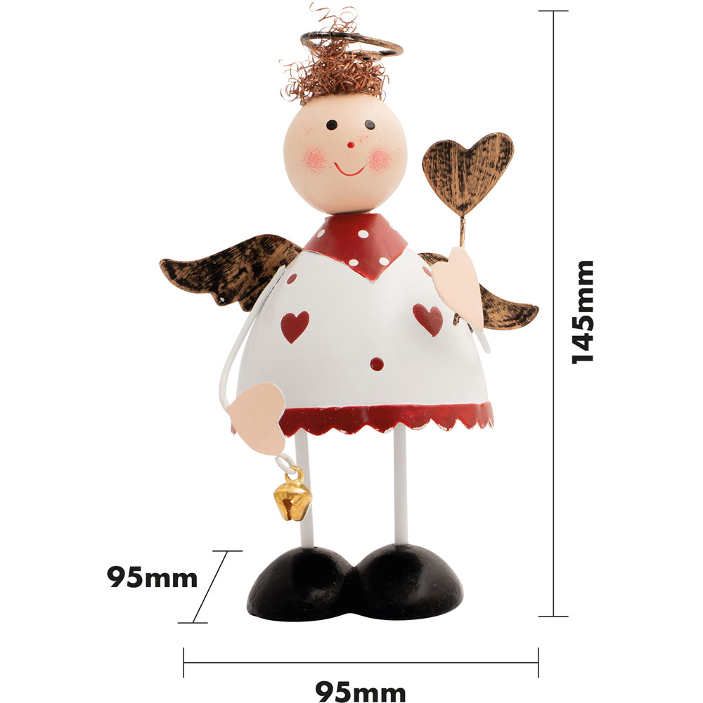 St Helens White Metal Angel Ornament 14.5cm Image 6