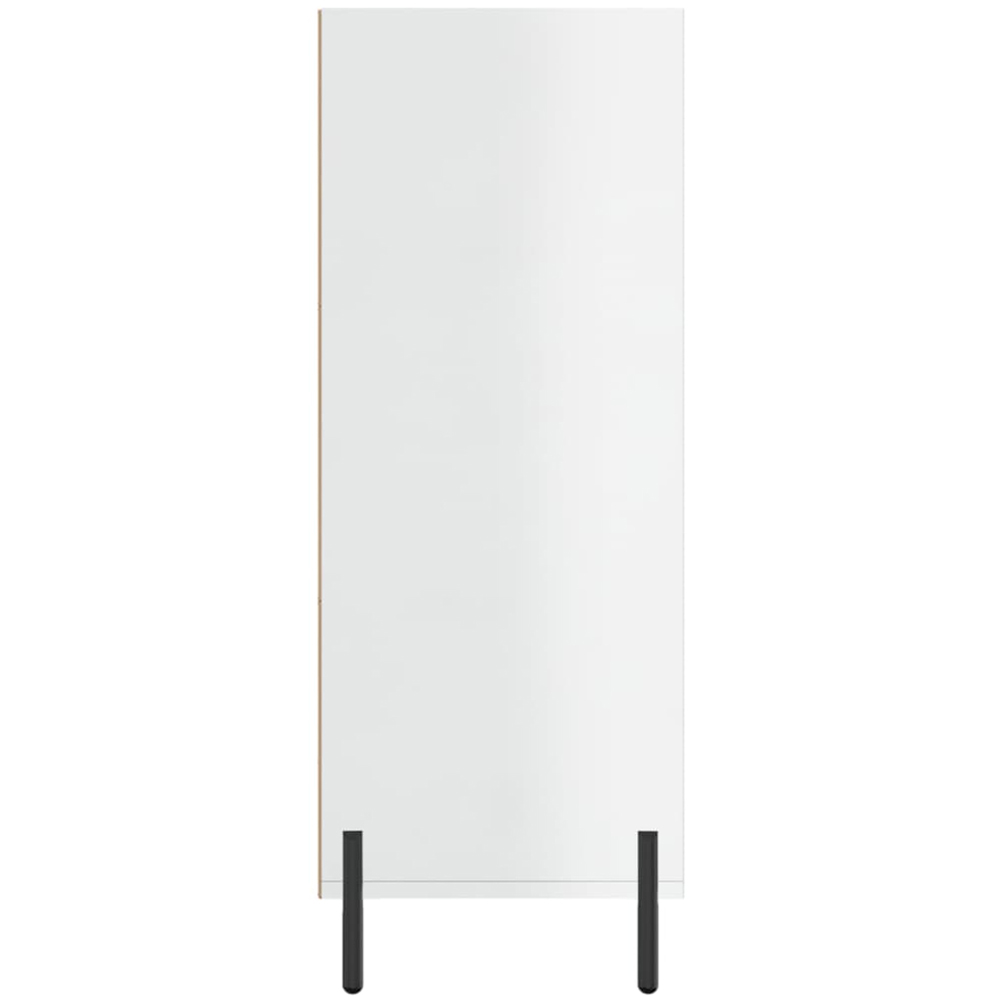 vidaXL 3 Open Shelf High Gloss White Shelf Cabinet Image 5