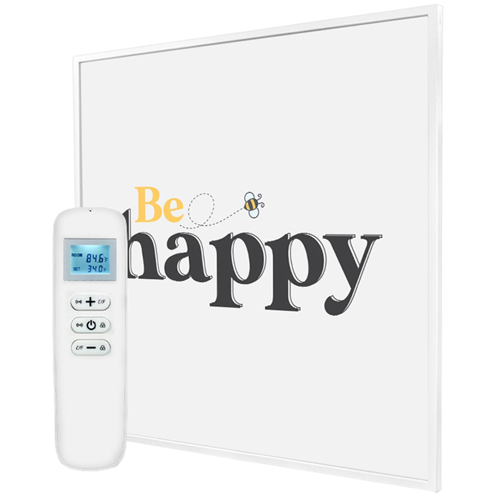Mirrorstone Nexus 350W Be Happy Quote Wi-Fi Infrared Heating Panel 595 x 595mm Image 1