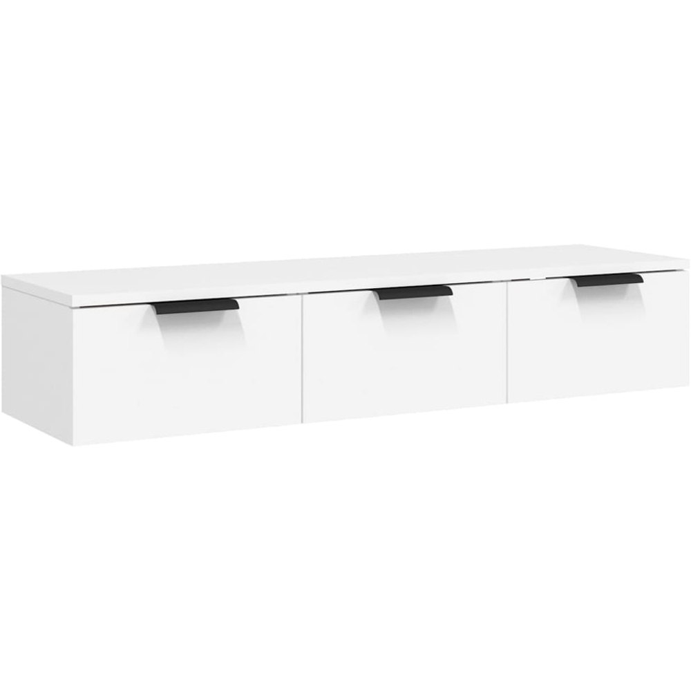 vidaXL 3 Drawer White Wall Cabinet Image 2