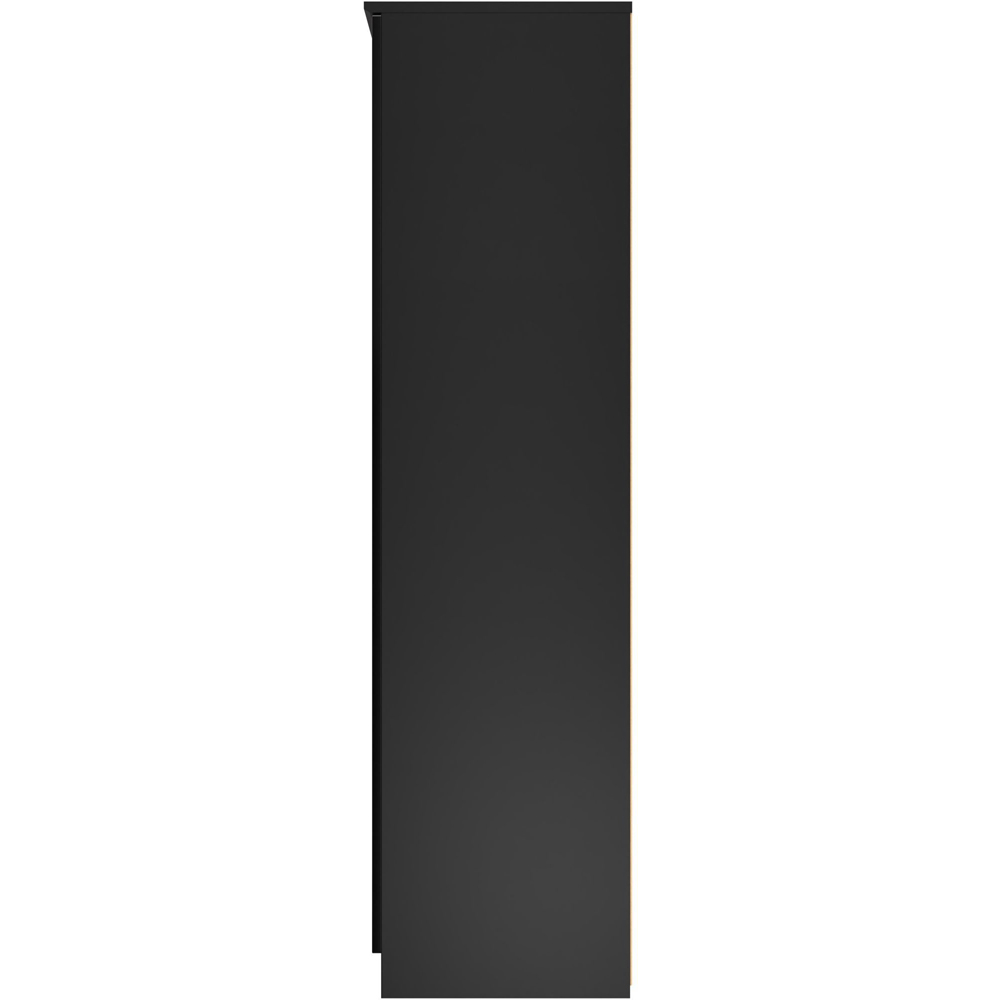 Crowndale Camden 4 Door Black Gloss and Black Mirror Wardrobe Ready Assembled Image 7