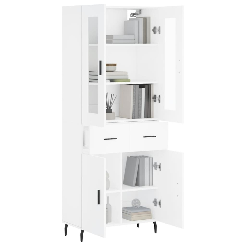 vidaXL 4 Door 2 Drawer White Highboard Image 3