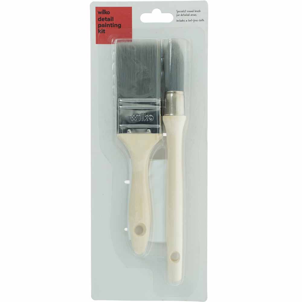 Wilko Furniture Paint Brush Kit with Cloth Wilko