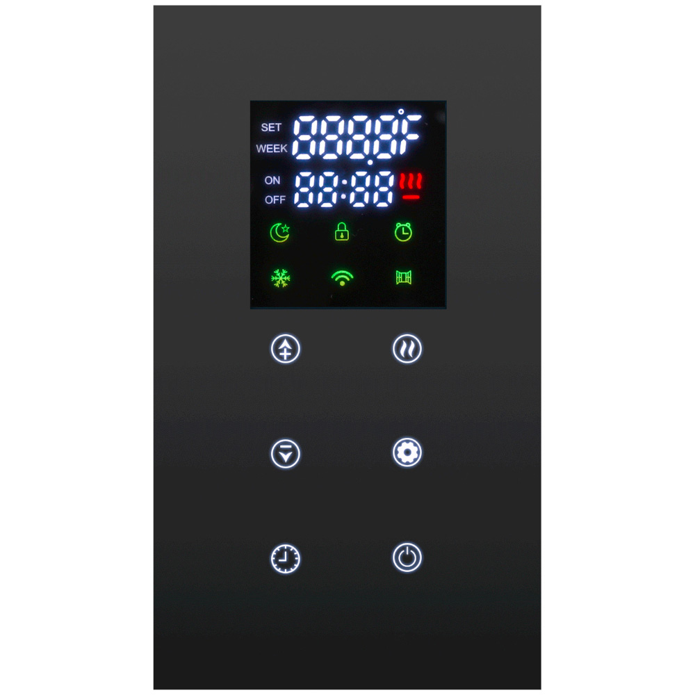 TCP Black Smart Glass Panel Heater 2000W Image 4
