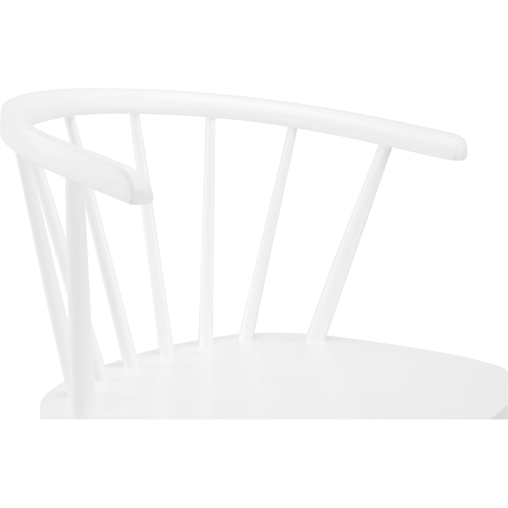 Julian Bowen Modena Set of 2 White Dining Chair Image 6