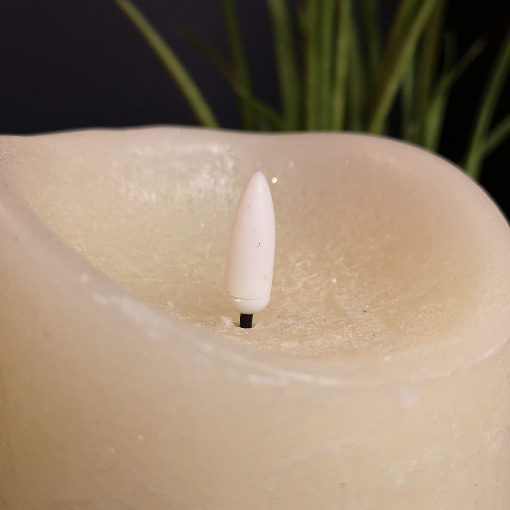 Premier Cream Flicker Bright Candle with Timer 18cm Image 4