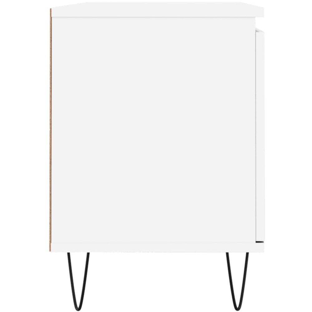 vidaXL 2 Door 2 Shelf White TV Cabinet Image 7