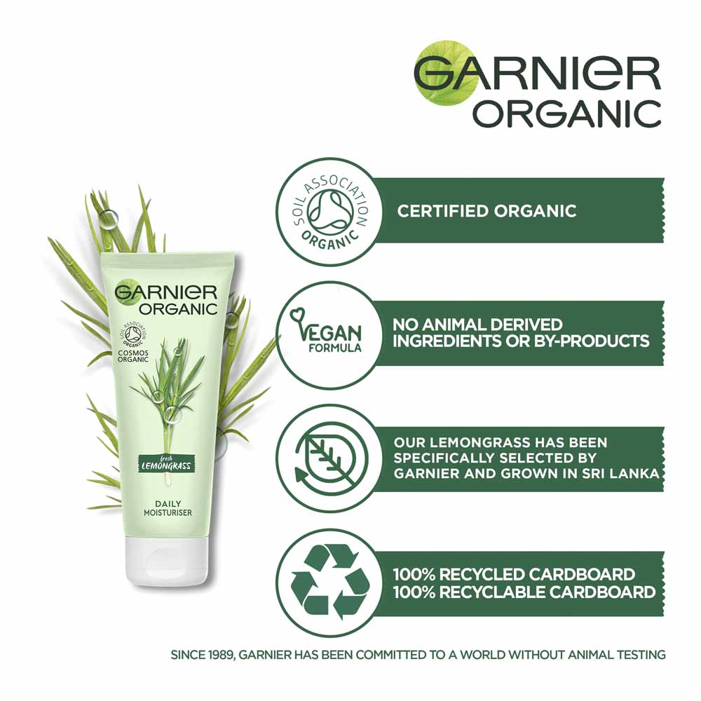 Garnier Organic Lemongrass Moisturiser 50ml Image 2