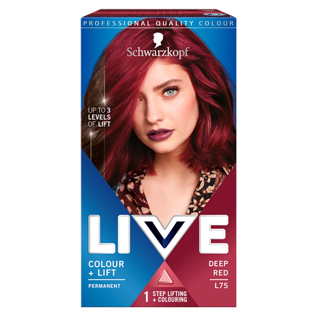 Live Colour Lift+ L75 Deep Red Hair Colour | Wilko