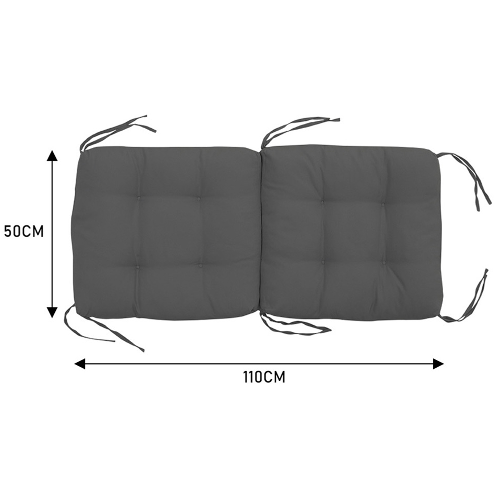 Living and Home Dark Grey Deep Seat Lawn Chair Cushion Image 7