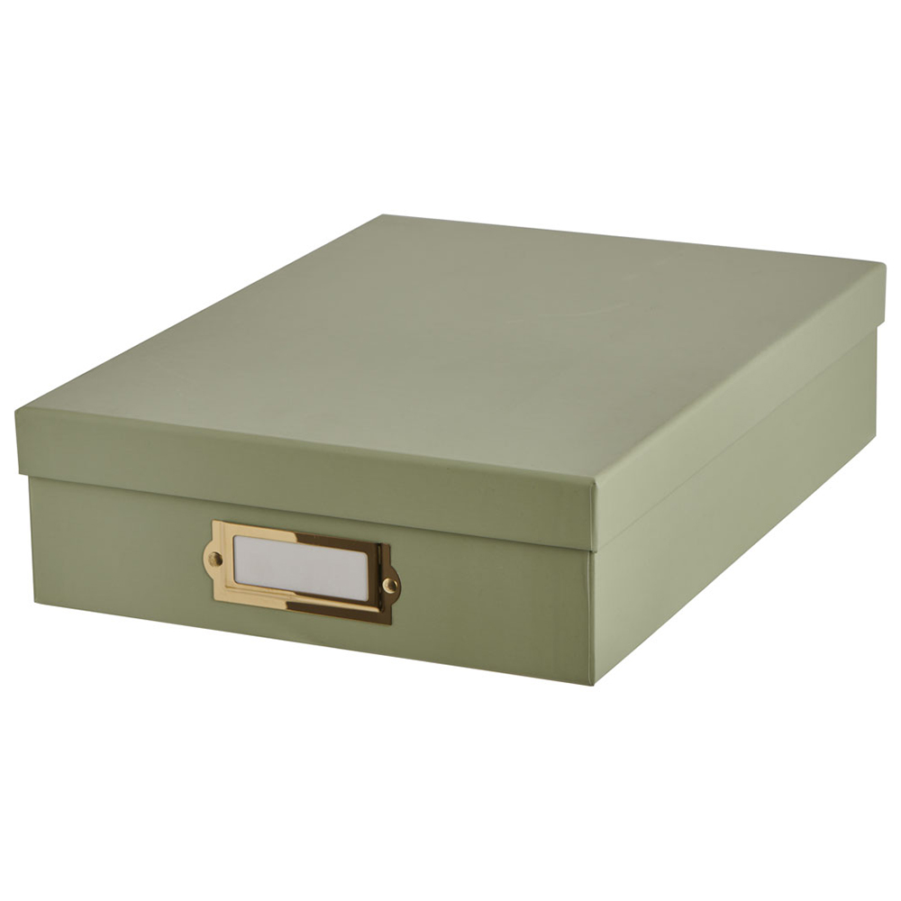 Wilko A4 Size Green Storage Box Image 1