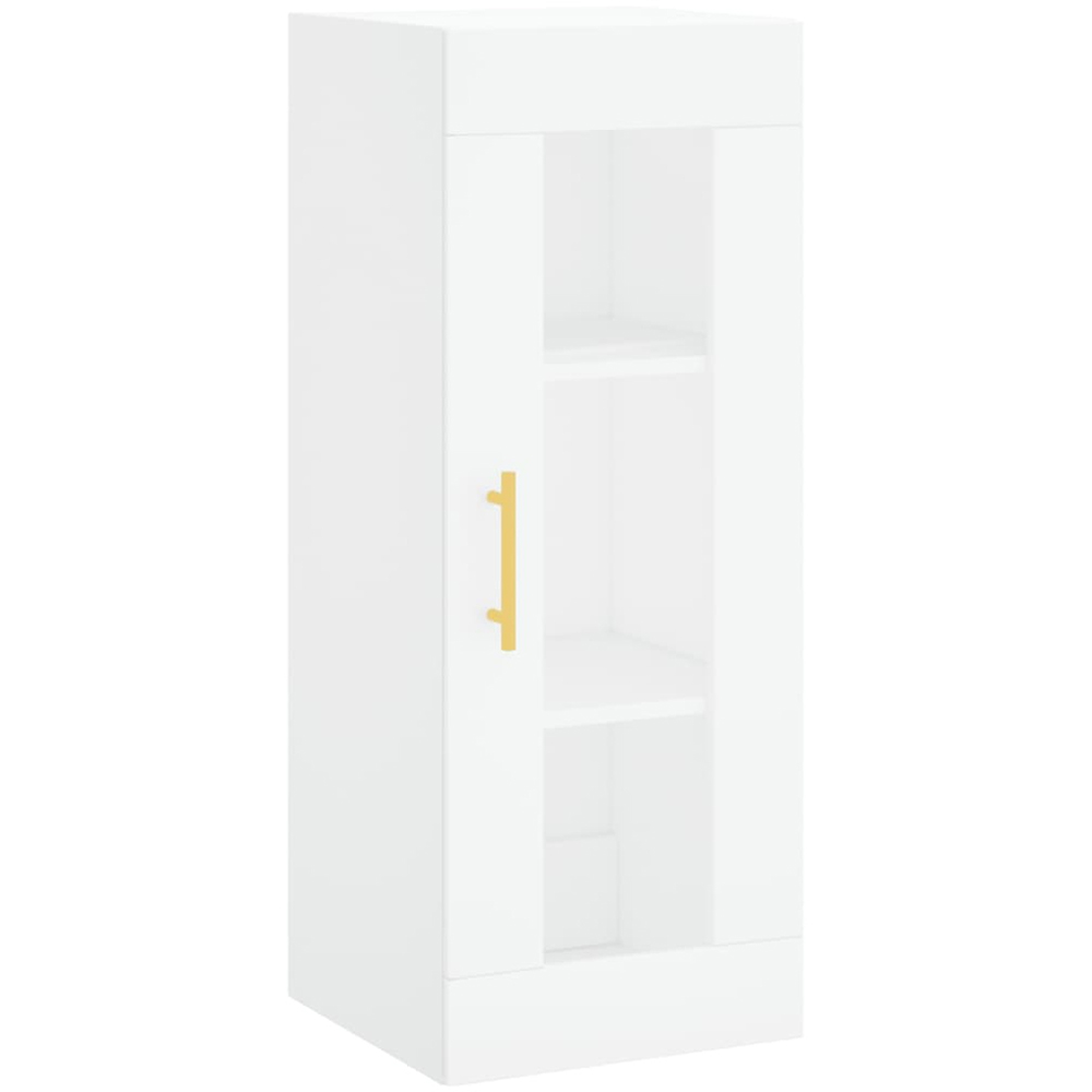 vidaXL Single Glass Door White Wall Mounted Narrow Cabinet Image 2
