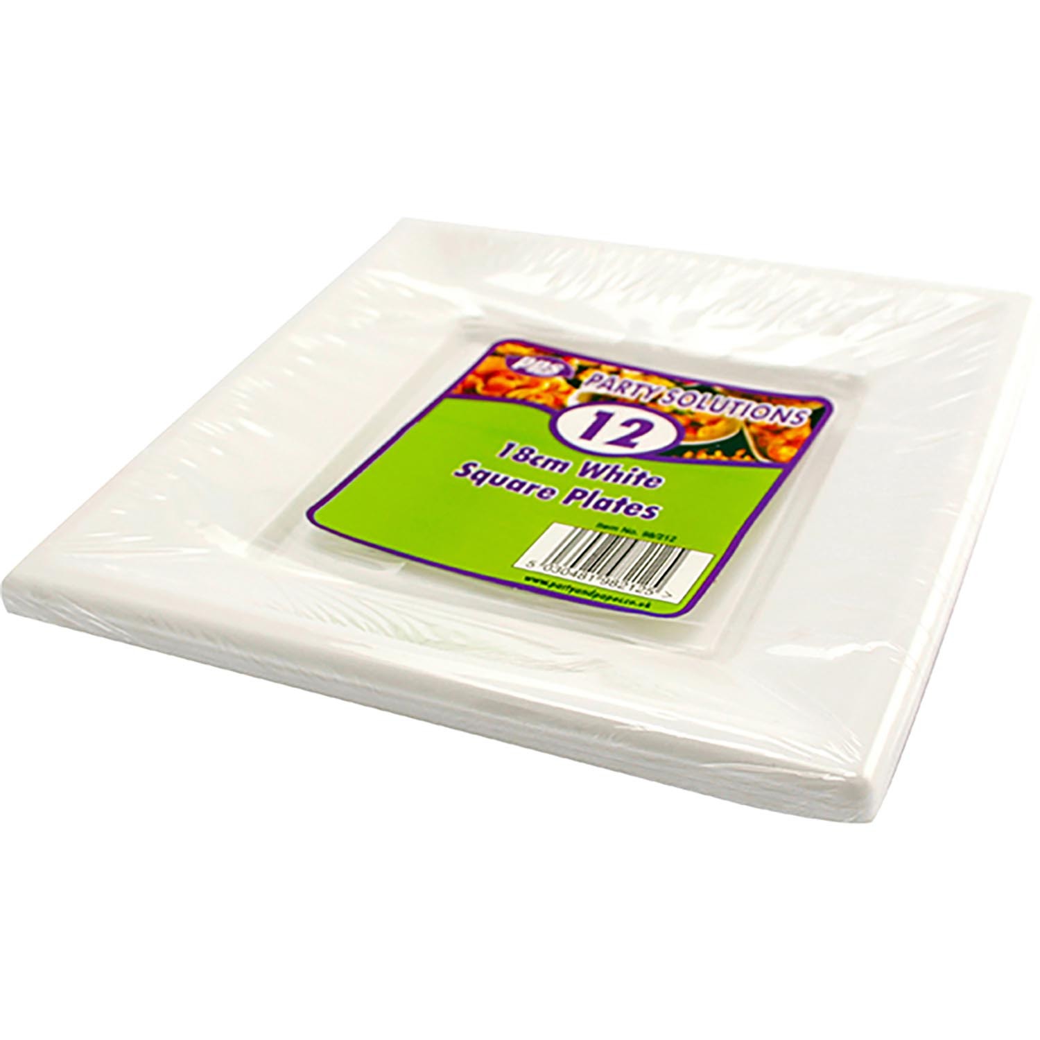 Pack of 12 Plastic Plates Square Image