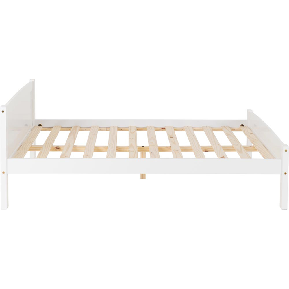 Seconique Double Amber White Bed Frame Image 4