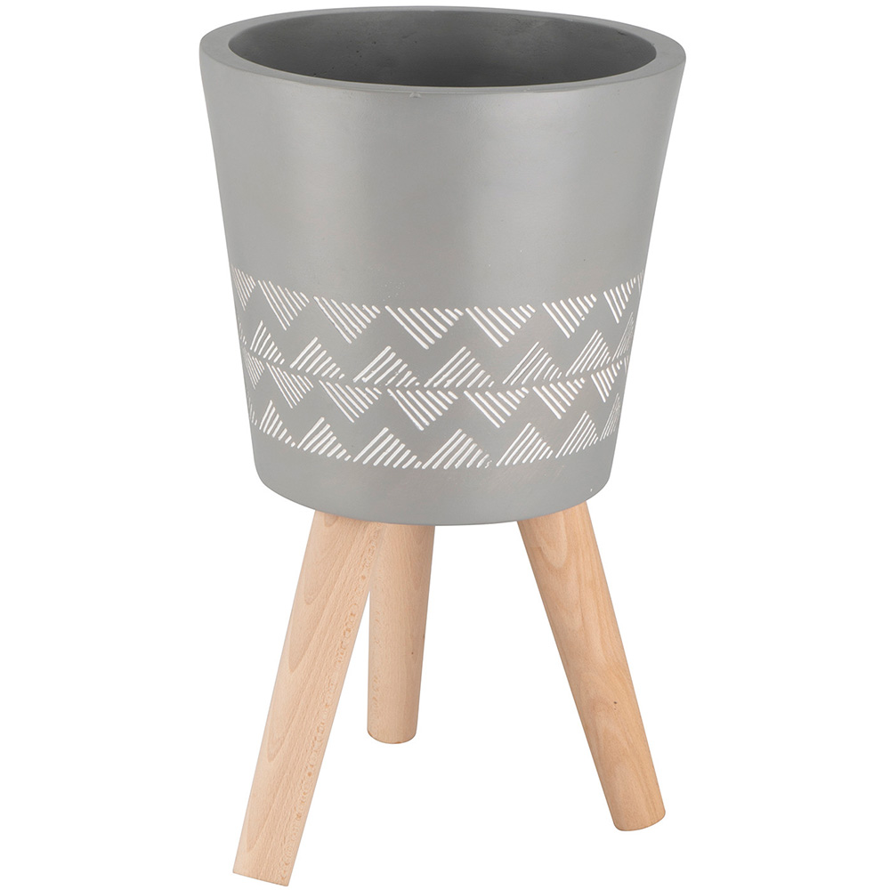 Single Grey Geometrical Pattern Planter in Assorted styles Image