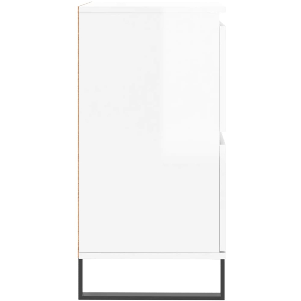vidaXL 4 Door High Gloss White Sideboard Image 6