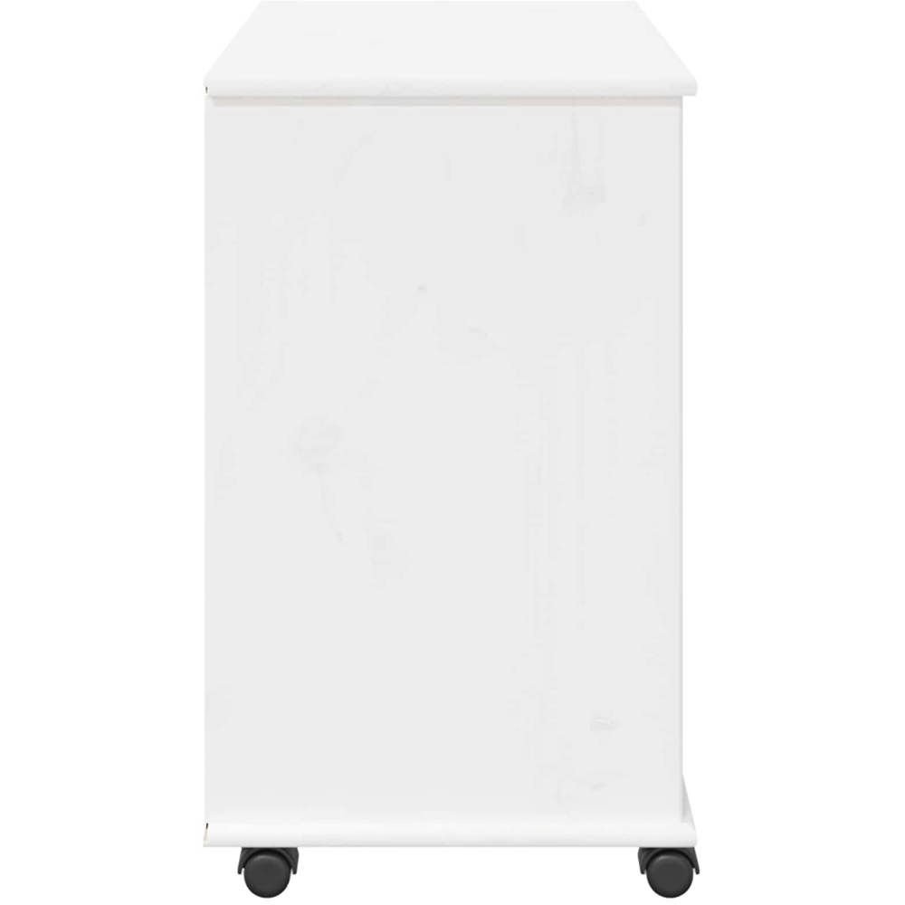 vidaXL Single Door 7 Drawer White Rolling Storage Cabinet Image 5