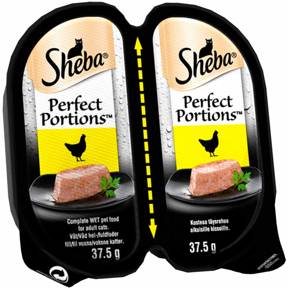Sheba Perfect Portions Adult Wet Cat Food Trays Chicken in Pate 6 x 37.5g Image 3