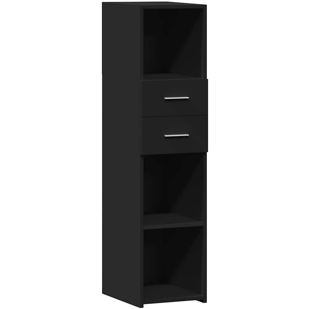 vidaXL 2 Drawer 3 Shelf Black Highboard Image 2