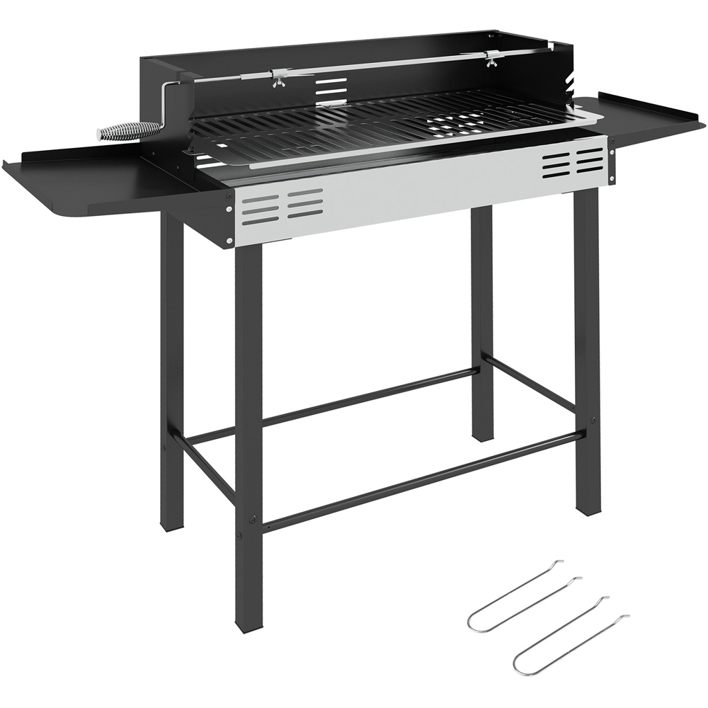 Outsunny 3 Level Charcoal BBQ Rotisserie Grill Image 1